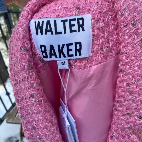 Walter Baker Paris Pink Tweed Lyona Jacket Sz M - Picture 5 of 7